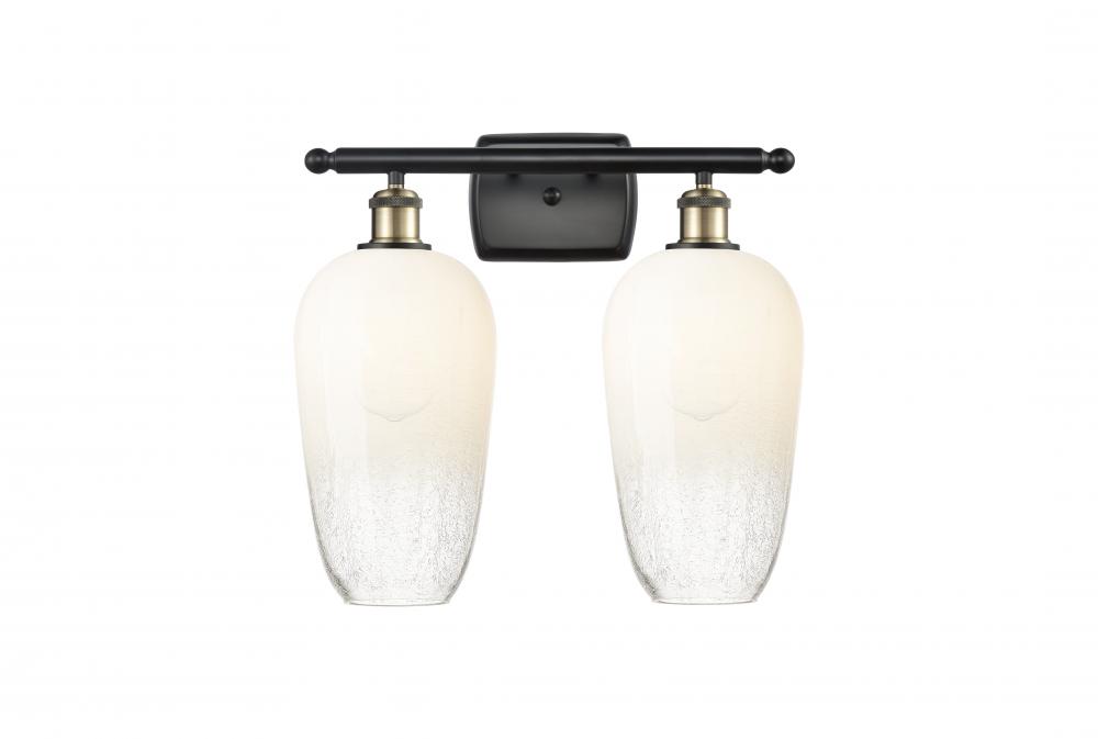 Brookhaven Flute - 2 Light - 17 inch - Black Antique Brass - Bath Vanity Light
