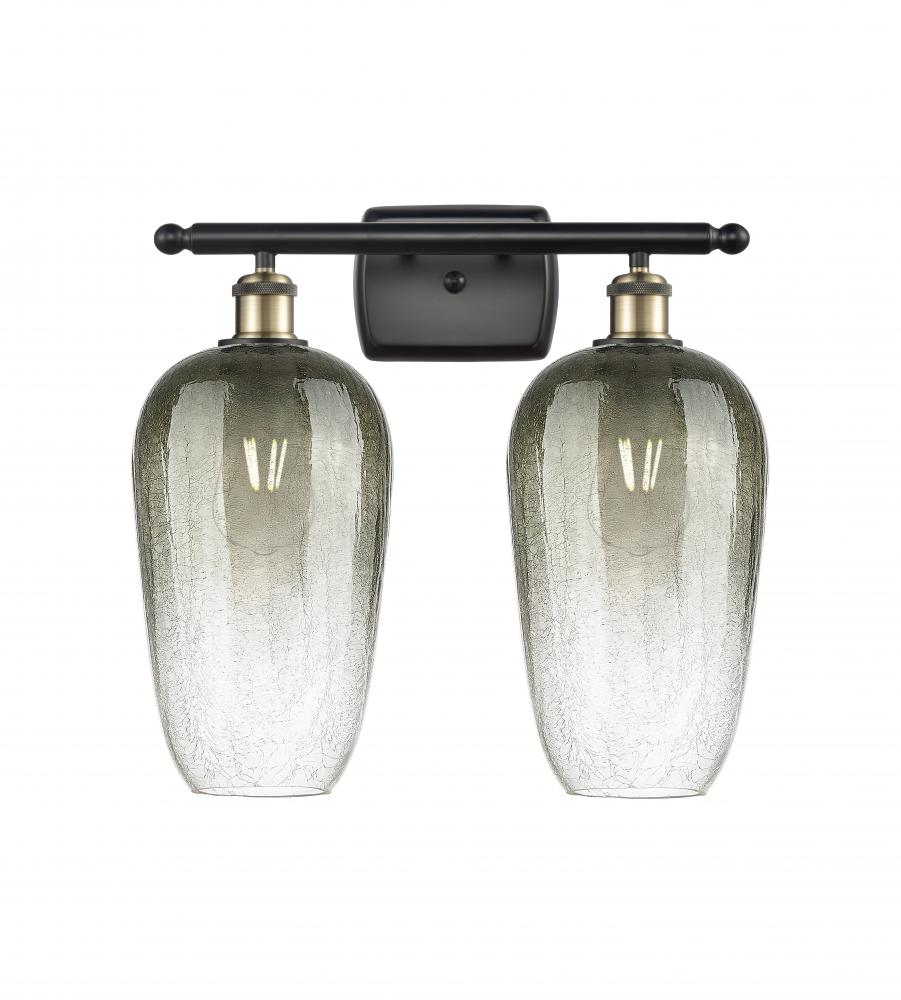 Brookhaven Flute - 2 Light - 17 inch - Black Antique Brass - Bath Vanity Light