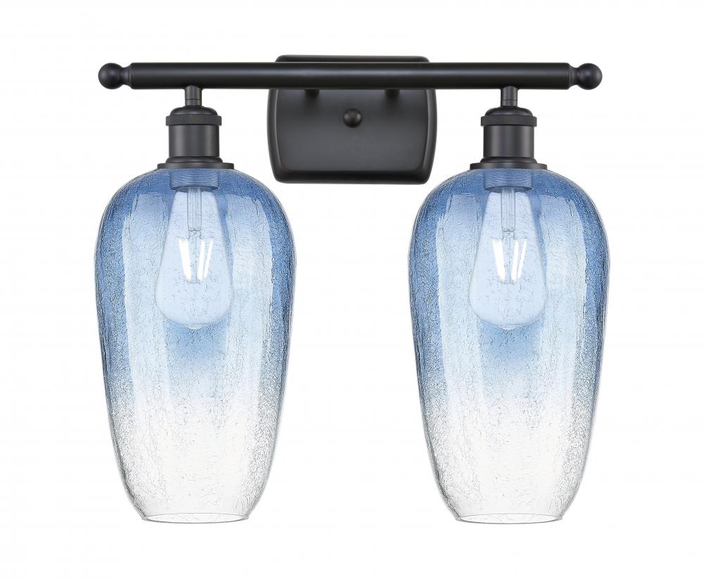 Brookhaven Flute - 2 Light - 17 inch - Matte Black - Bath Vanity Light