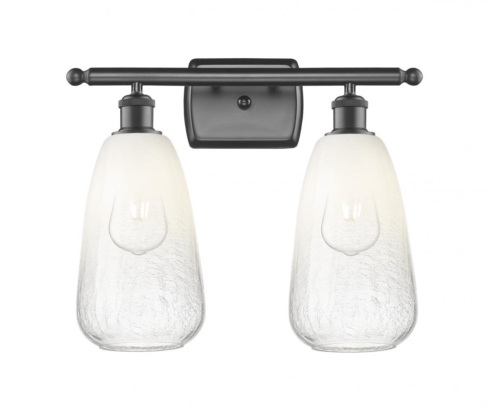 Brookhaven Almond - 2 Light - 16 inch - Oil Rubbed Bronze - Bath Vanity Light