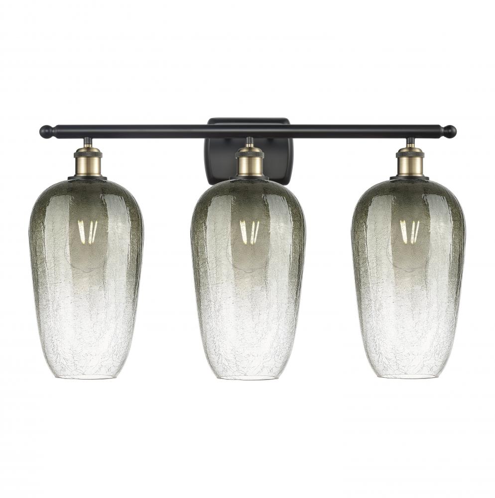 Brookhaven Flute - 3 Light - 27 inch - Black Antique Brass - Bath Vanity Light