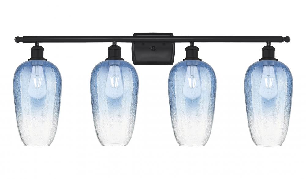 Brookhaven Flute - 4 Light - 37 inch - Matte Black - Bath Vanity Light