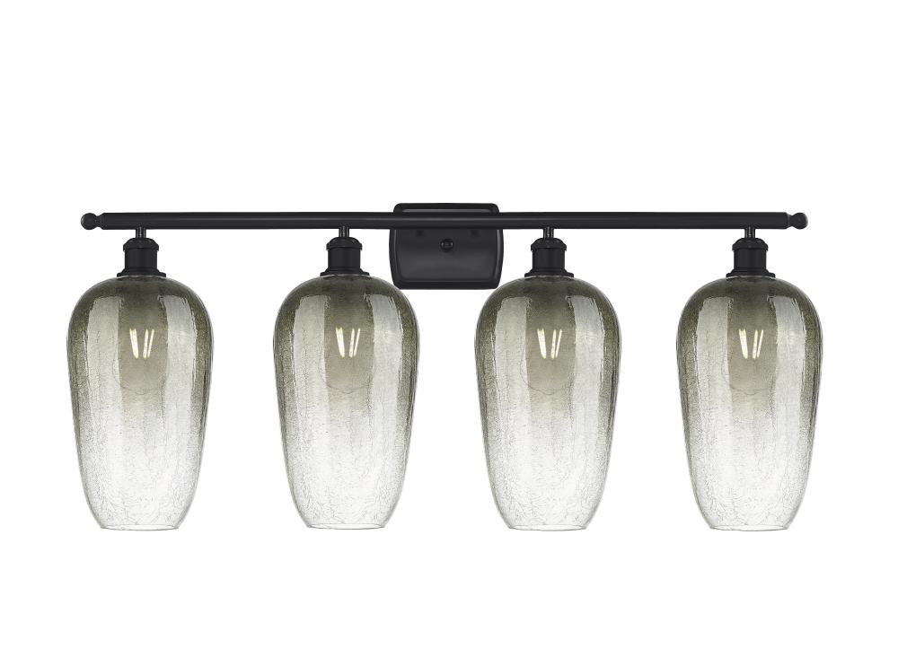 Brookhaven Flute - 4 Light - 37 inch - Matte Black - Bath Vanity Light