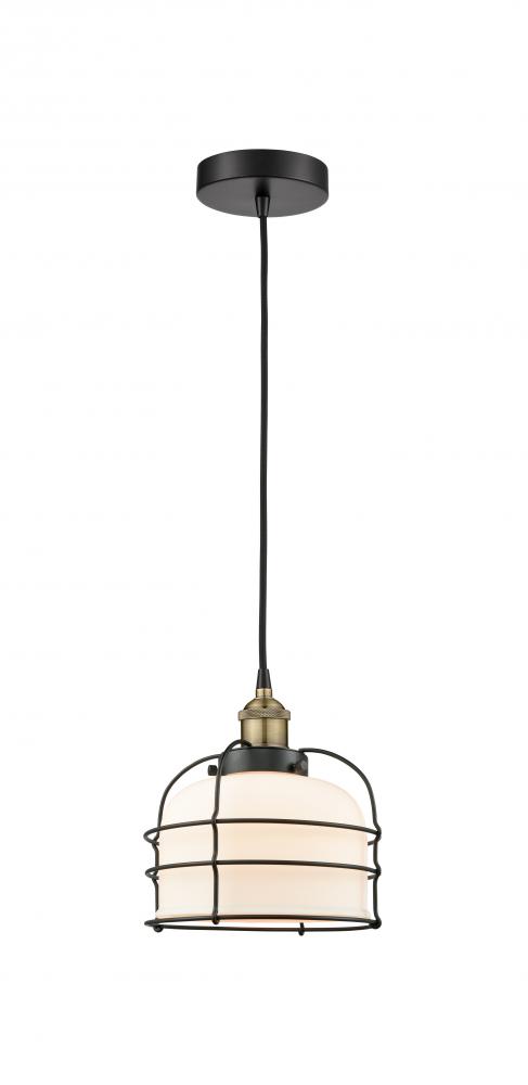 Bell Cage - 1 Light - 9 inch - Satin Nickel - Mini Pendant
