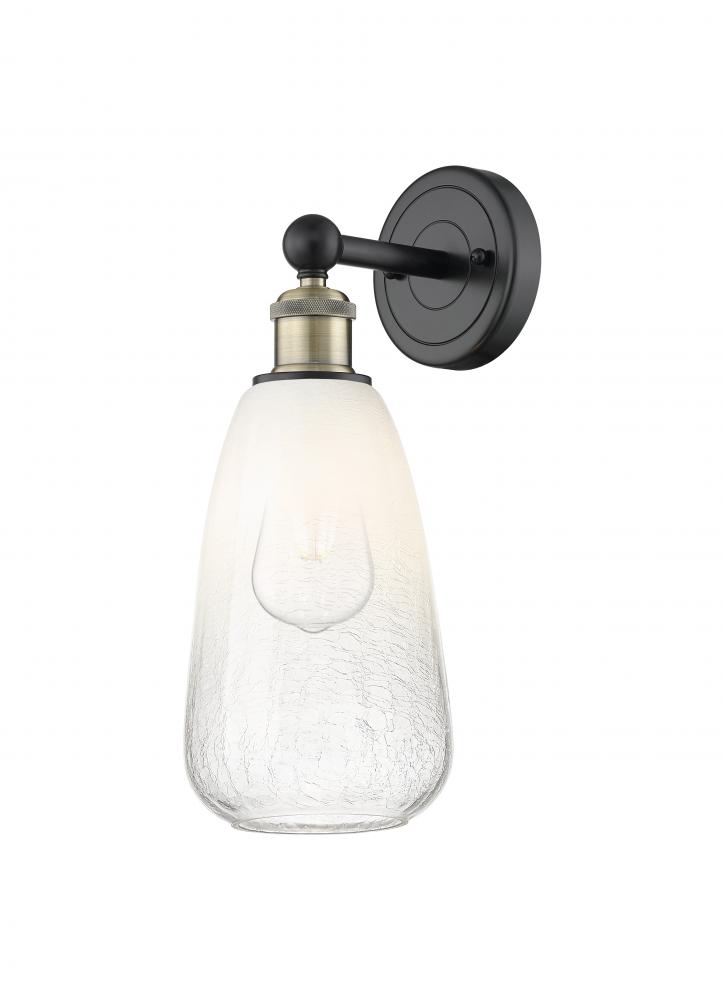 Brookhaven Almond - 1 Light - 6 inch - Black Antique Brass - Sconce