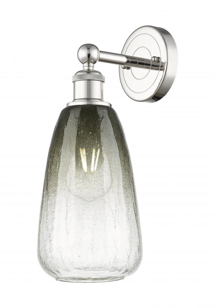 Brookhaven Almond - 1 Light - 6 inch - Polished Nickel - Sconce