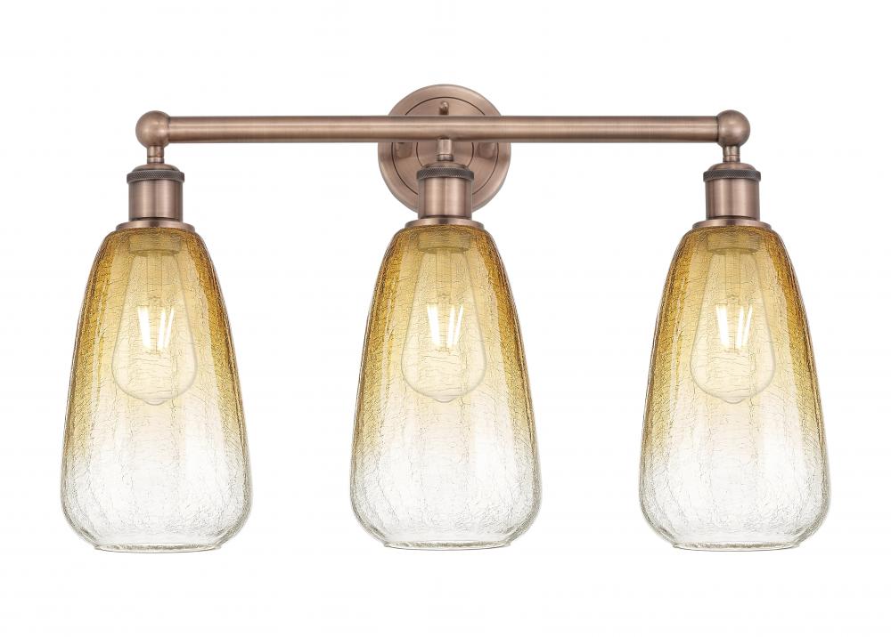 Brookhaven Almond - 3 Light - 24 inch - Antique Copper - Bath Vanity Light