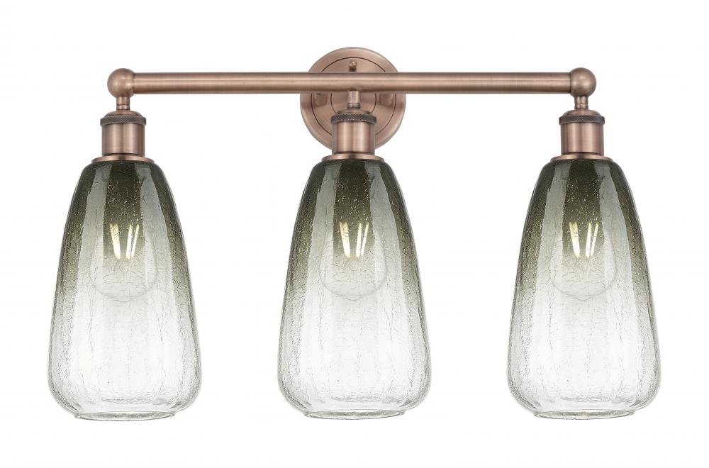 Brookhaven Almond - 3 Light - 24 inch - Antique Copper - Bath Vanity Light