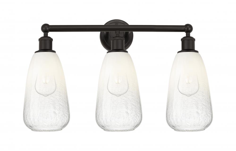 Brookhaven Almond - 3 Light - 24 inch - Oil Rubbed Bronze - Bath Vanity Light
