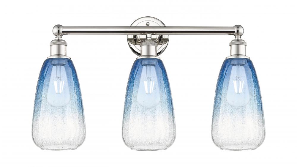 Brookhaven Almond - 3 Light - 24 inch - Polished Nickel - Bath Vanity Light
