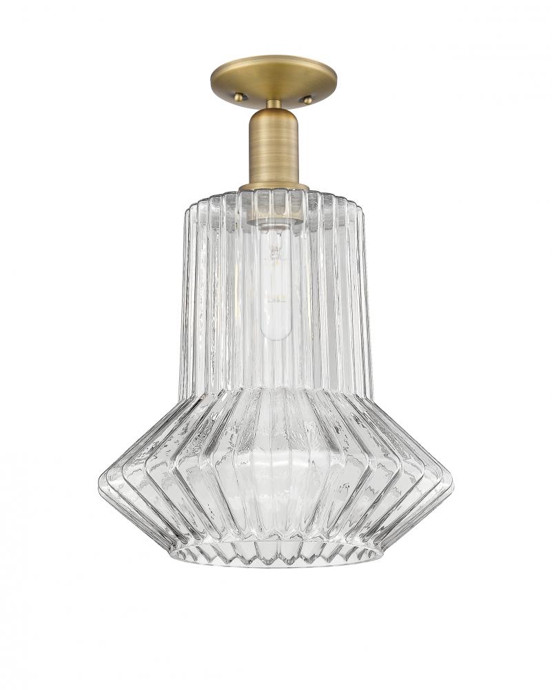 Springwater - 1 Light - 12 inch - Oil Rubbed Bronze - Semi-Flush Mount
