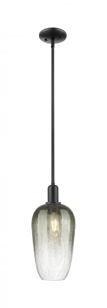 Brookhaven Flute - 1 Light - 6 inch - Matte Black - Mini Pendant
