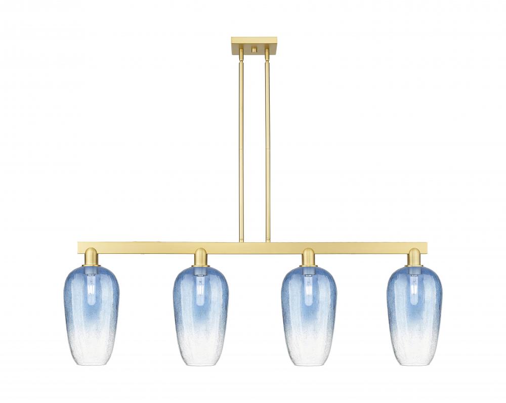 Brookhaven Flute - 4 Light - 48 inch - Satin Gold - Cord hung - Island Light