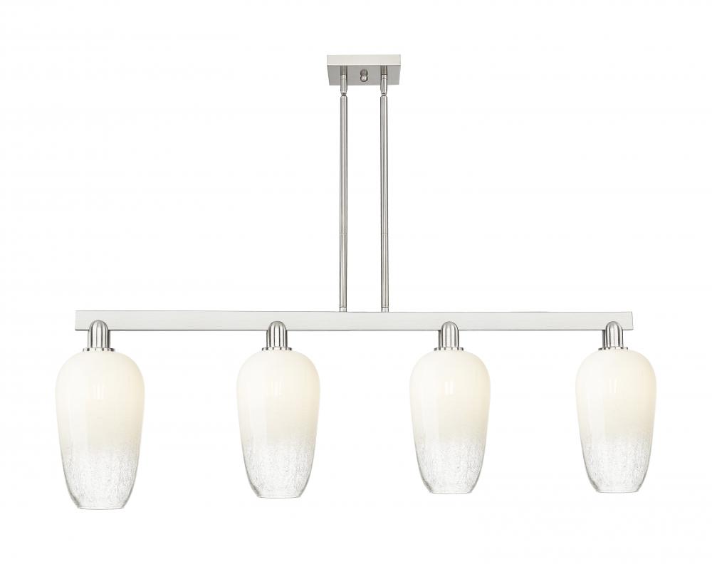 Brookhaven Flute - 4 Light - 48 inch - Brushed Satin Nickel - Cord hung - Island Light