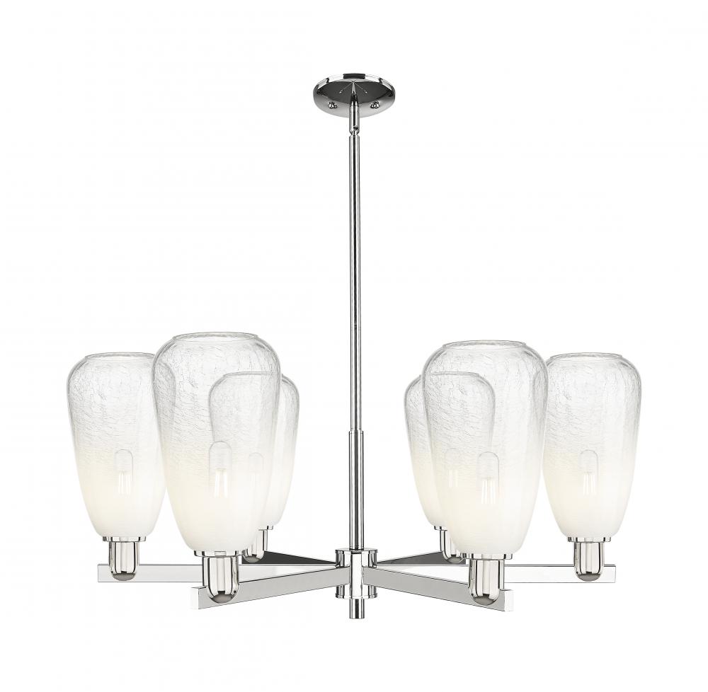 Brookhaven Almond - 6 Light - 24 inch - Polished Nickel - Chandelier