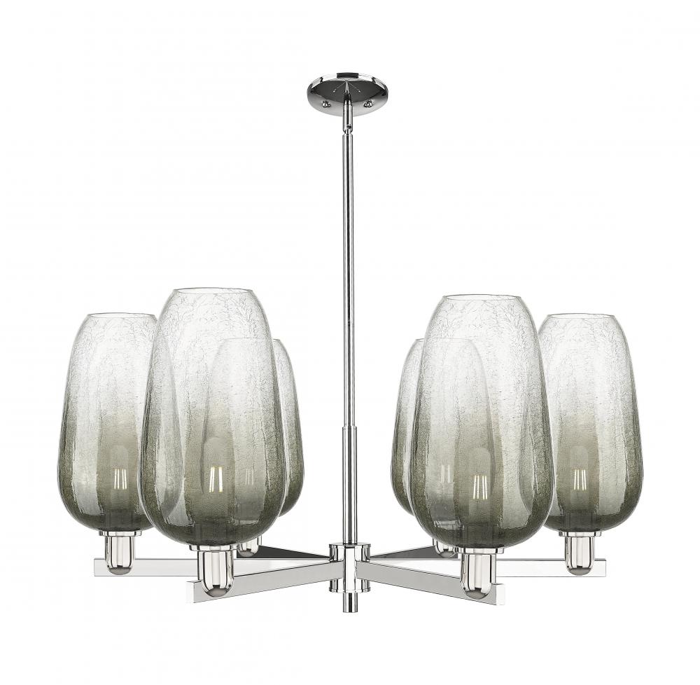 Brookhaven Flute - 6 Light - 24 inch - Polished Nickel - Chandelier