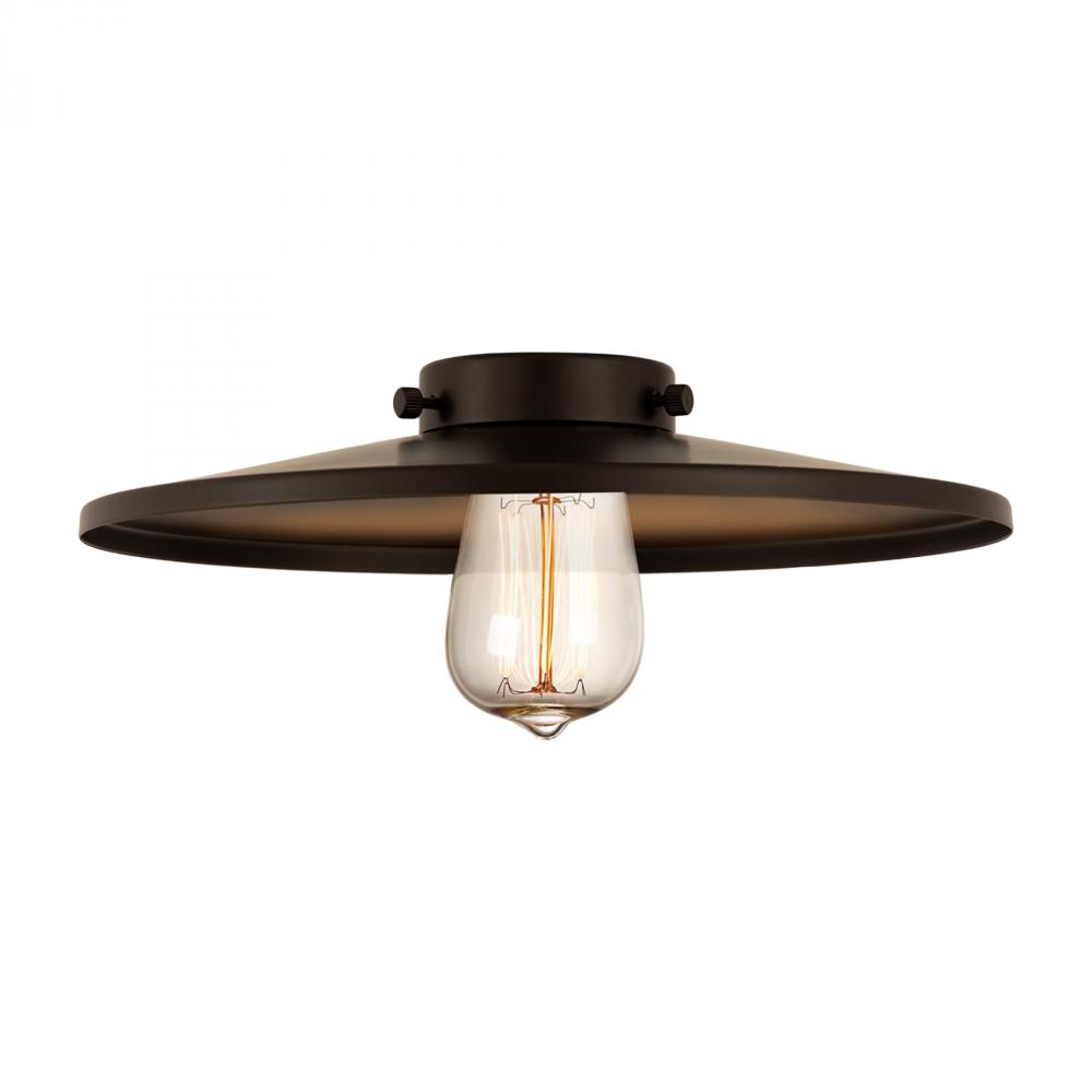 Railroad Light 12 inch Oil Rubbed Bronze Metal Shade