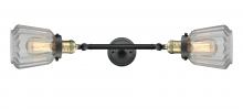 Innovations Lighting 208L-BAB-G142-LED - Chatham - 2 Light - 7 inch - Black Antique Brass - Adjustable Bath Vanity Light