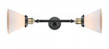 Innovations Lighting 208L-BAB-G41-LED - Cone - 2 Light - 8 inch - Black Antique Brass - Adjustable Bath Vanity Light