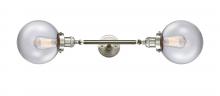 Innovations Lighting 208L-SN-G202-8-LED - Beacon - 2 Light - 8 inch - Brushed Satin Nickel - Adjustable Bath Vanity Light
