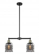 Innovations Lighting 209-BAB-G53-CE-LED - Bell Cage - 2 Light - 21 inch - Black Antique Brass - Stem Hung - Adjustable Island Light