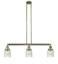 Innovations Lighting 213-AB-G54-LED - Bell - 3 Light - 38 inch - Antique Brass - Stem Hung - Adjustable Island Light