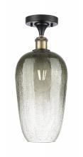 Innovations Lighting 516-1C-BAB-G484-7SL - Brookhaven Flute - 1 Light - 7 inch - Black Antique Brass - Semi-Flush Mount