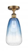 Innovations Lighting 516-1C-BB-G480-6SB - Brookhaven Almond - 1 Light - 6 inch - Brushed Brass - Semi-Flush Mount