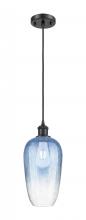Innovations Lighting 516-1P-BK-G484-7SB - Brookhaven Flute - 1 Light - 7 inch - Matte Black - Cord hung - Mini Pendant