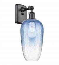 Innovations Lighting 516-1W-BK-G484-7SB - Brookhaven Flute - 1 Light - 7 inch - Matte Black - Sconce