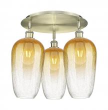 Innovations Lighting 516-3C-AB-G484-7AM - Brookhaven Flute - 3 Light - 19 inch - Antique Brass - Flush Mount