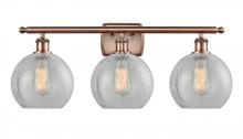 Innovations Lighting 516-3W-AC-G125-LED - Athens - 3 Light - 28 inch - Antique Copper - Bath Vanity Light