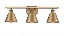 Innovations Lighting 516-3W-BB-M8-LED - Smithfield - 3 Light - 27 inch - Brushed Brass - Bath Vanity Light