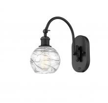Innovations Lighting 518-1W-BK-G1213-6 - Athens Deco Swirl - 1 Light - 6 inch - Matte Black - Adjustable Swing Arm