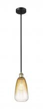 Innovations Lighting 616-1S-BAB-G480-6AM - Brookhaven Almond - 1 Light - 6 inch - Black Antique Brass - Stem hung - Mini Pendant
