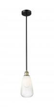 Innovations Lighting 616-1S-BAB-G480-6OP - Brookhaven Almond - 1 Light - 6 inch - Black Antique Brass - Stem hung - Mini Pendant