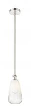 Innovations Lighting 616-1S-PN-G480-6OP - Brookhaven Almond - 1 Light - 6 inch - Polished Nickel - Stem hung - Mini Pendant