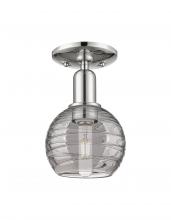 Innovations Lighting 716-1C-PN-G1213-6SM - Athens Deco Swirl - 1 Light - 6 inch - Polished Nickel - Semi-Flush Mount