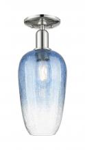 Innovations Lighting 716-1C-PN-G484-7SB - Brookhaven Flute - 1 Light - 6 inch - Polished Nickel - Semi-Flush Mount