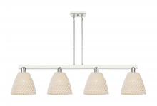 Innovations Lighting 716-4I-PN-NBD-9-NAT - Bristol Natural - 4 Light - 52 inch - Polished Nickel - Stem hung - Island Light