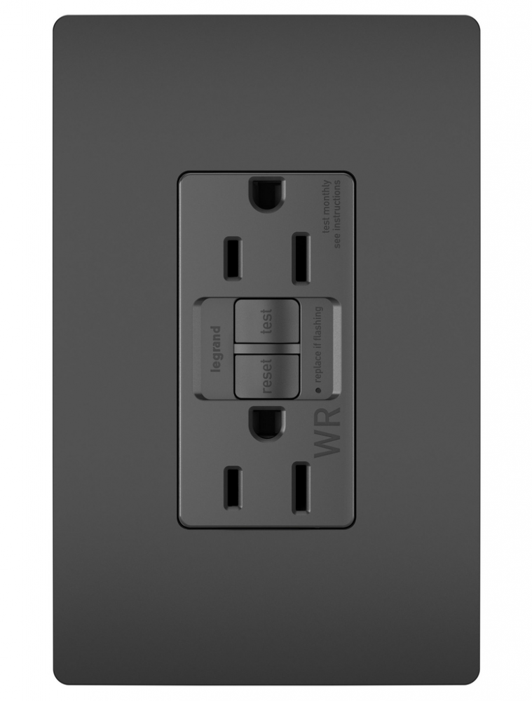 radiant Tamper-Resistant Weather-Resistant 15A Duplex Self-Test GFCI Receptacles wt SafeLock Pro