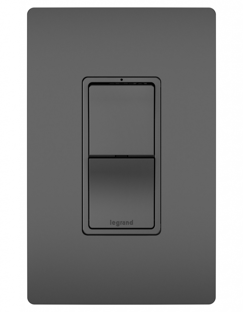 radiant Two Single Pole/3-Way Switches, Black