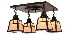 Arroyo Craftsman ACM-4TTN-RC - a-line shade 4 light ceiling mount with t-bar overlay