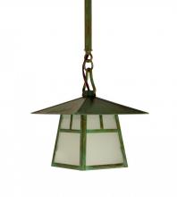 Arroyo Craftsman CSH-8BCR-P - 8" carmel stem hung pendant with bungalow overlay