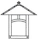 Arroyo Craftsman EW-16TRM-RB - 16" evergreen flush wall mount with t-bar overlay