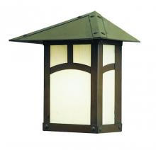 Arroyo Craftsman EW-7SFM-MB - 7" evergreen flush wall mount with sycamore filigree