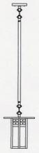 Arroyo Craftsman GSH-9TN-MB - 9" glasgow stem mount pendant