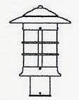 Arroyo Craftsman NP-9F-S - 9" newport post mount fixture