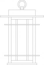 Arroyo Craftsman OPH-11GW-RB - 11" oak park pendant