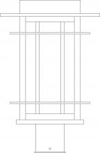 Arroyo Craftsman OPP-11M-BK - 11" oak park post mount